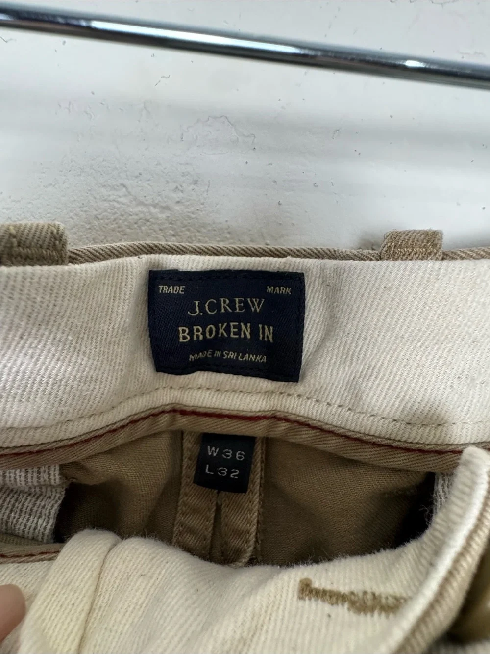 J. Crew Broken In Men's Tan Chino Pants 36 X 32